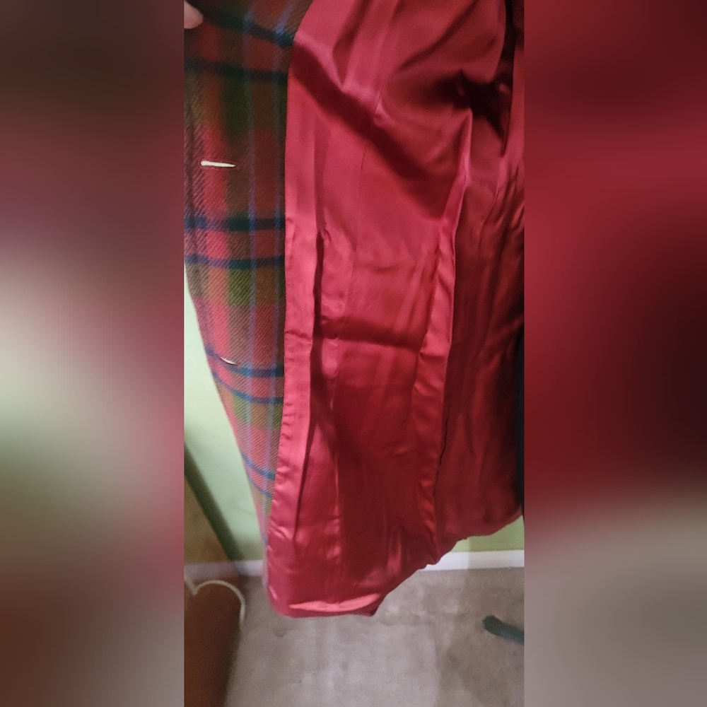Halogen Unique Vintage Plaid Women's Long Coat XL - Picture 9 of 15